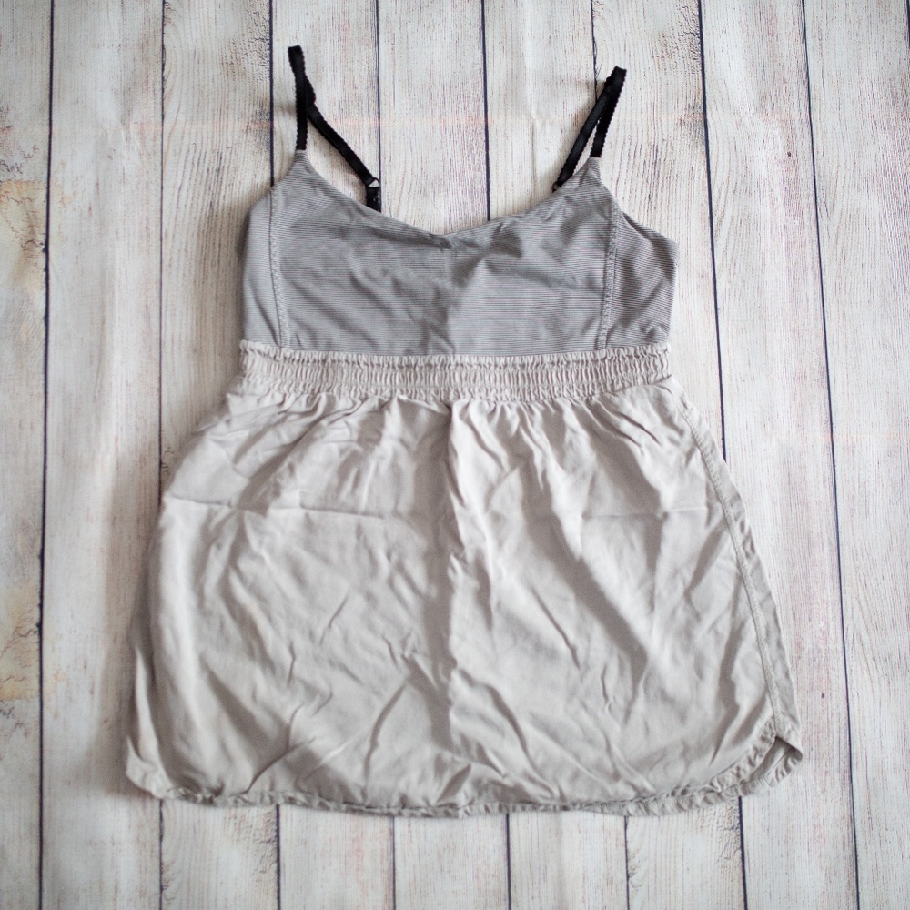 Lululemon Grey/Brown Striped Tank Top
